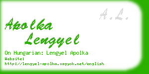 apolka lengyel business card